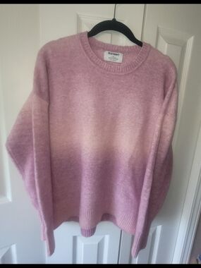 Old Navy Pink to Purple Ombre Crewneck Sweater